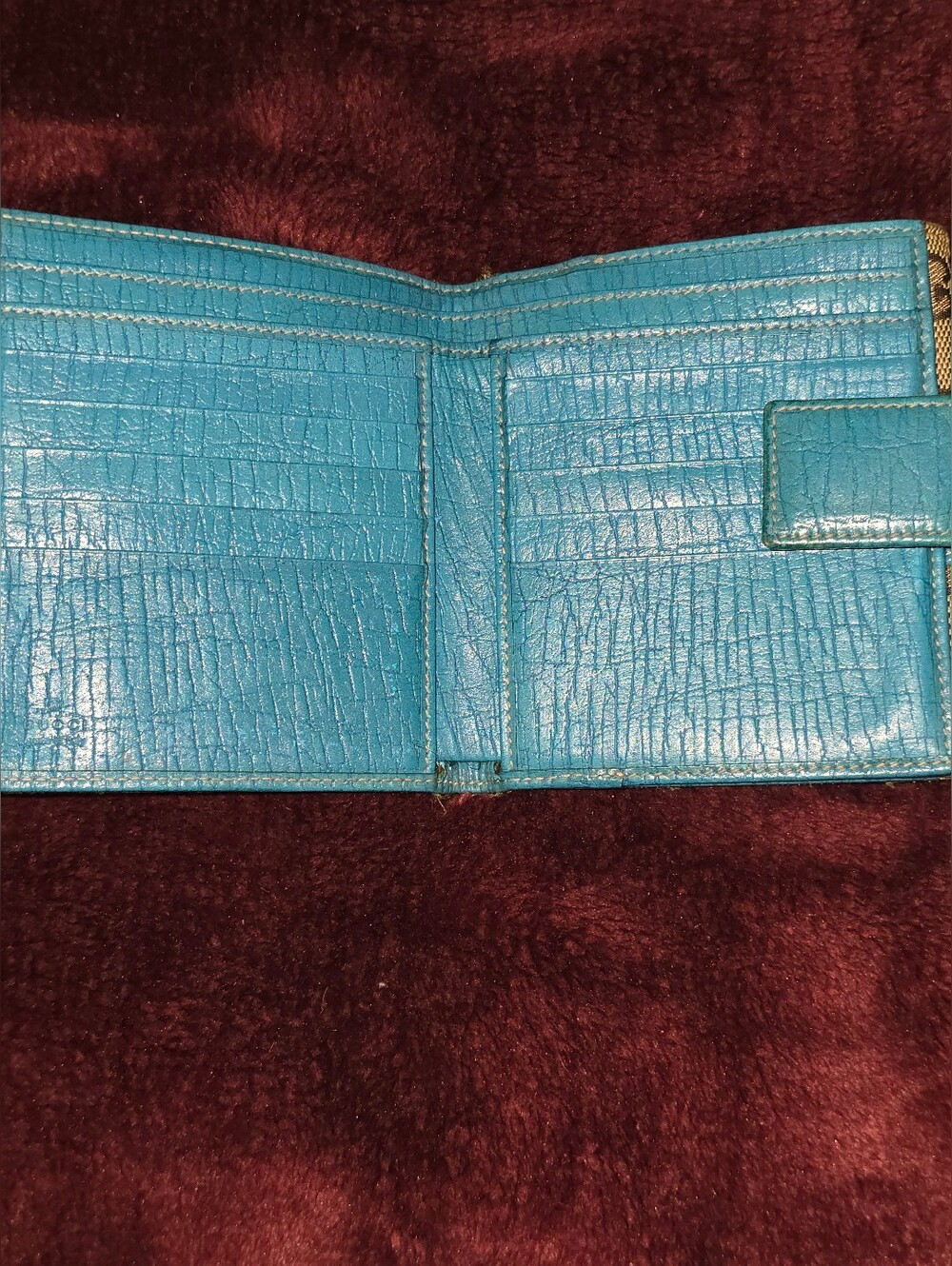 Bundle For Glt9923 Gucci GG Canvas Horsebit compact wallet W Turquoise Leather - Picture 5 of 16